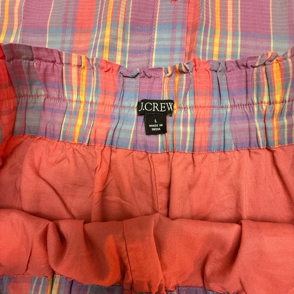 J. Crew Madras Plaid Shirt and Short Set L - Picture 4 of 14
